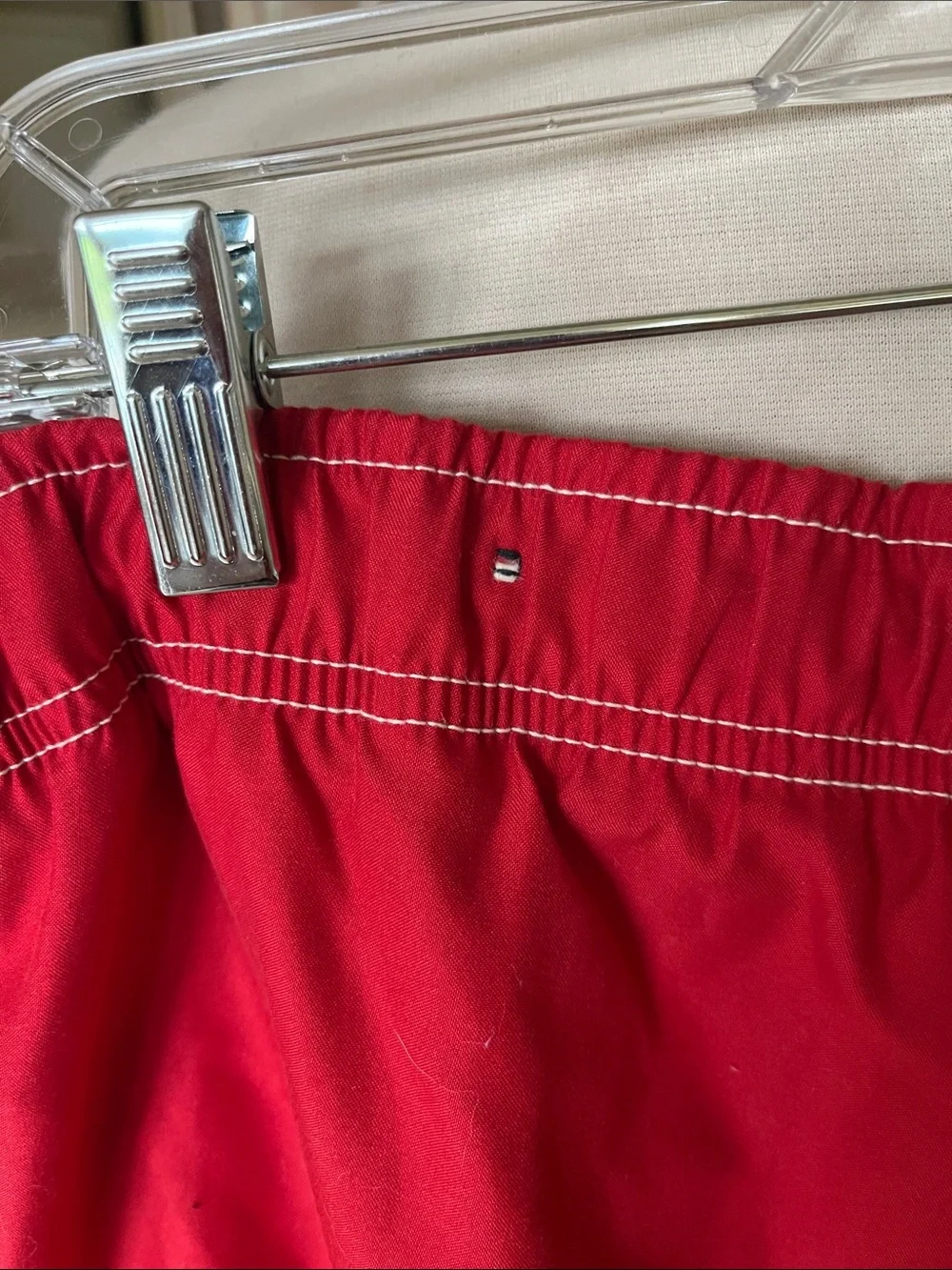 Aeropostale Retro Red Men’s Cargo Board Shorts with White Trim